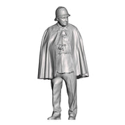 A policeman wearing a cape