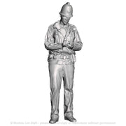 A policeman wearing hi-vis taking notes