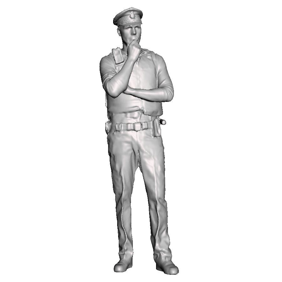 A policeman at ease