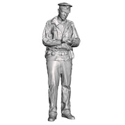 A policeman wearing hi-vis taking notes