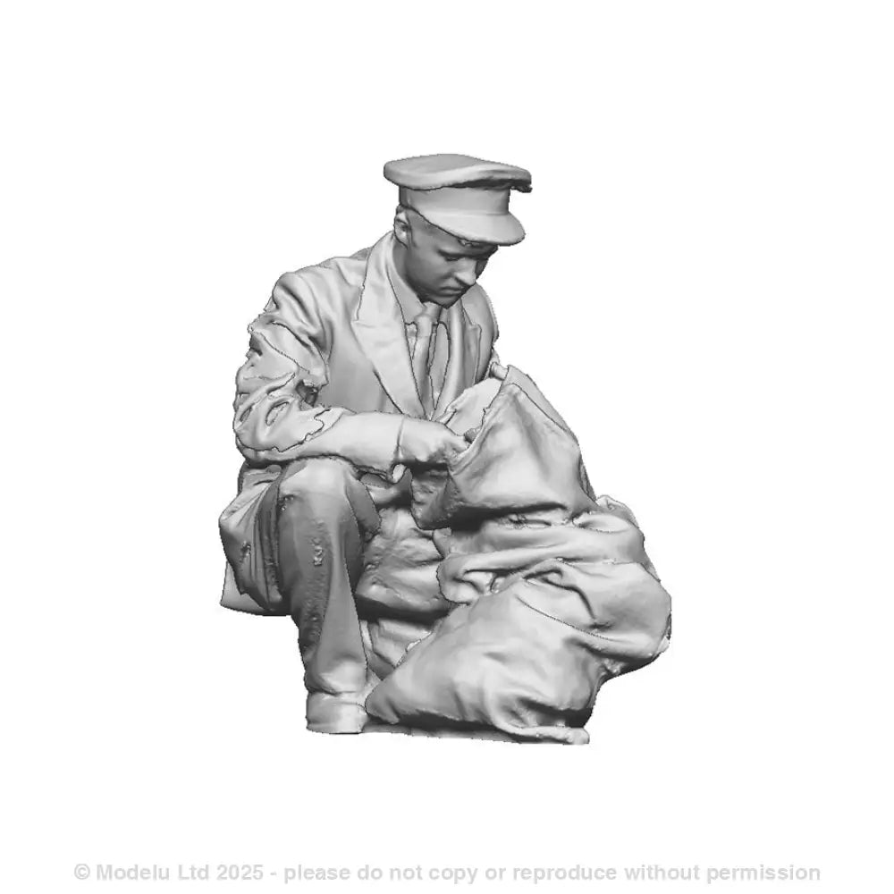 A postman collecting mail