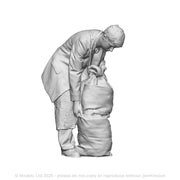 A GPO worker handling a post bag