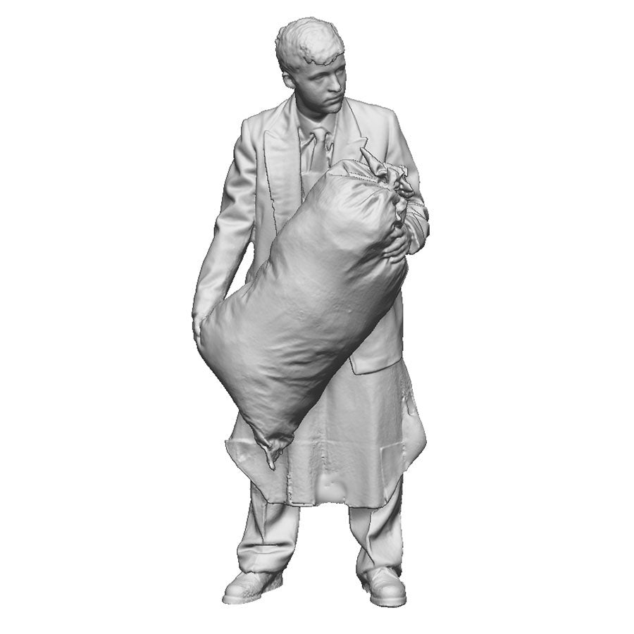 A GPO worker handling a post bag