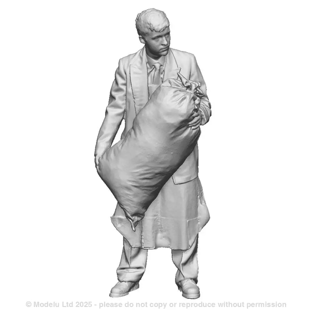 A GPO worker handling a post bag