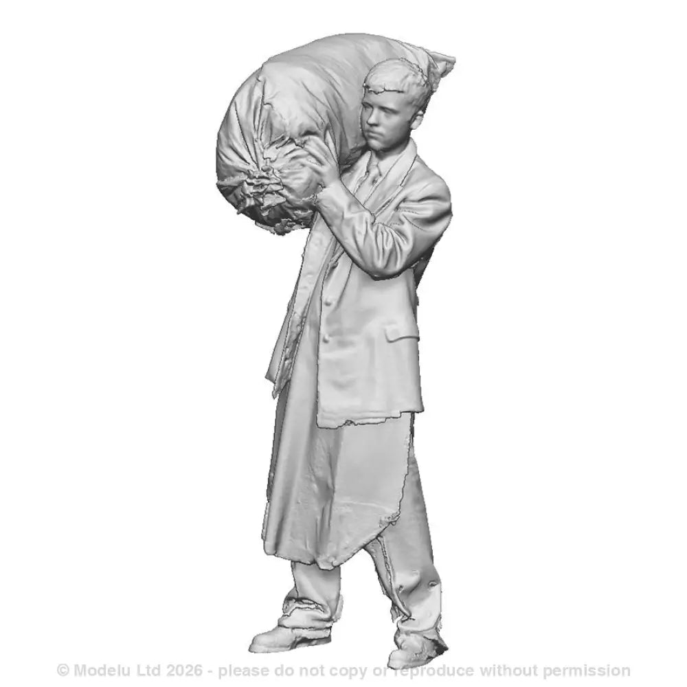 A GPO worker handling a post bag