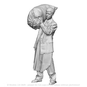 A GPO worker handling a post bag