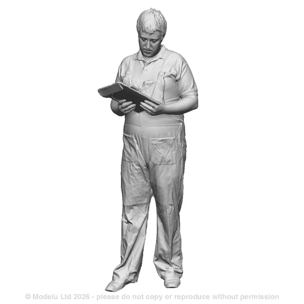 A Royal Mail worker checking mail