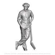 A workman with shovel