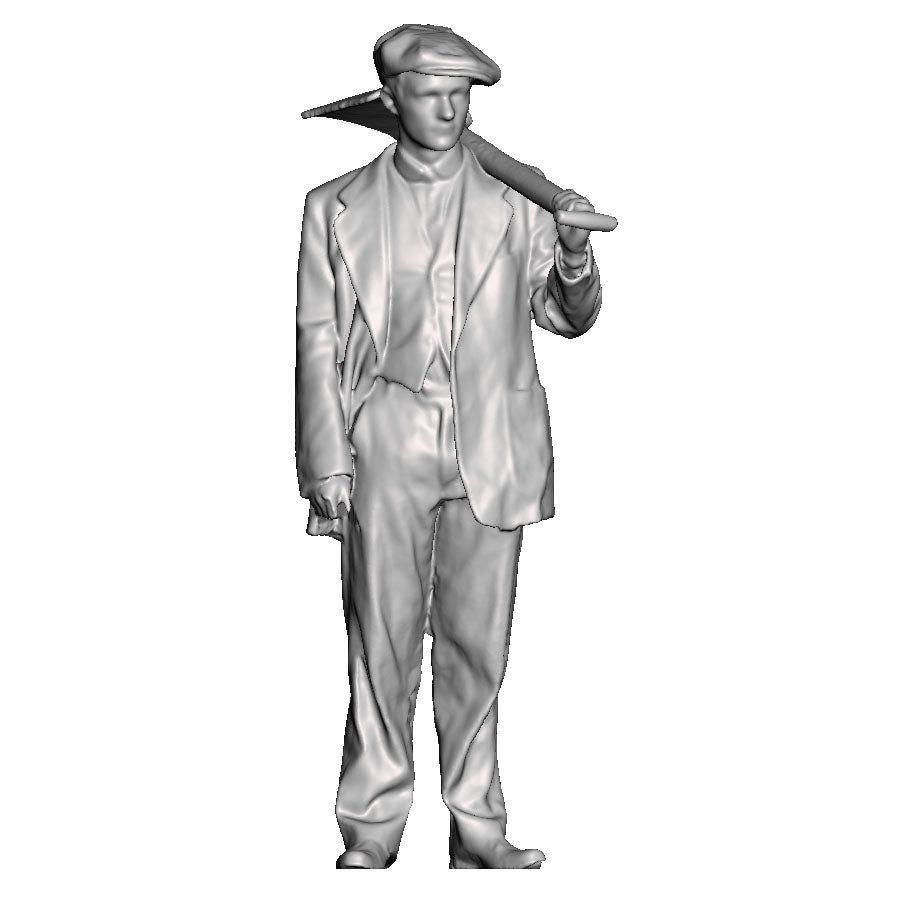 A workman with shovel