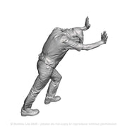 A workman pushing load