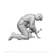 A workman with hammer