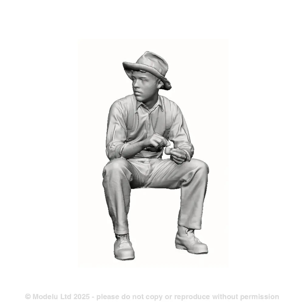 A mill worker at rest