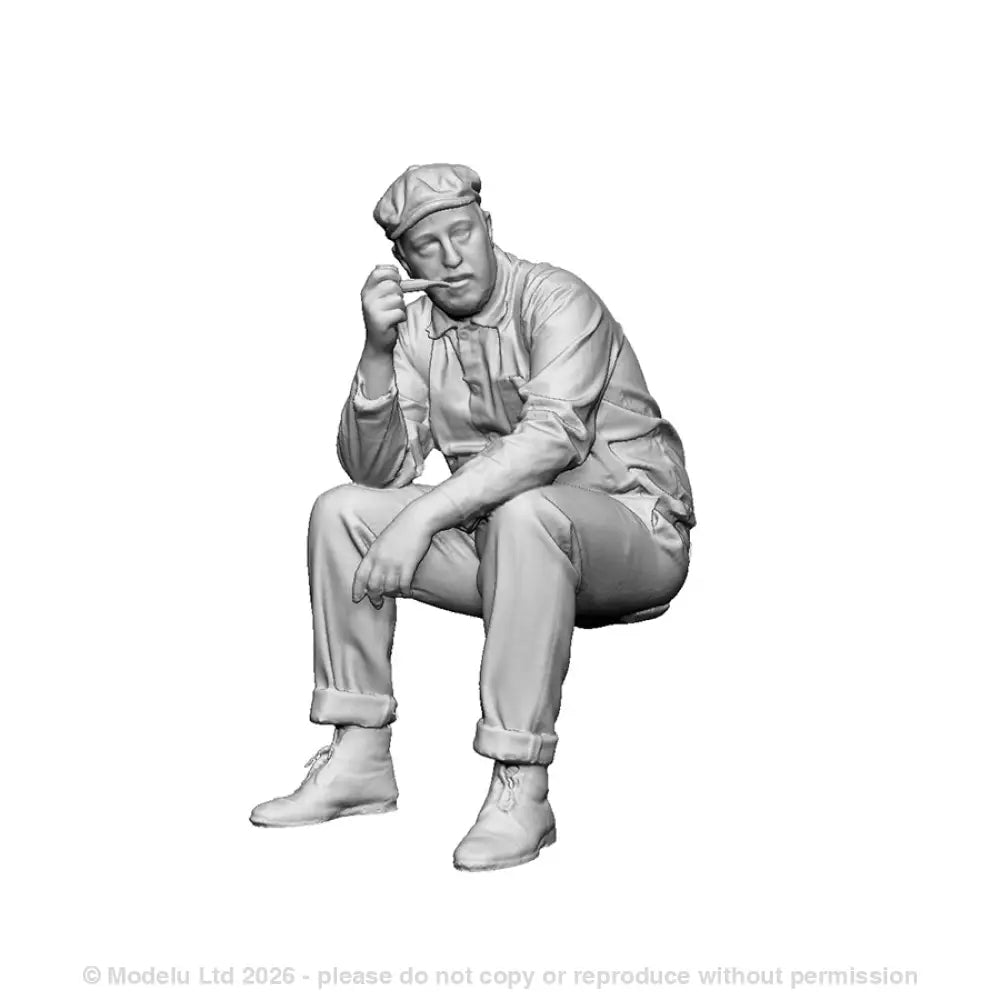 A mill worker at rest