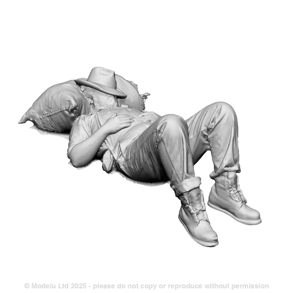 A mill worker sleeping