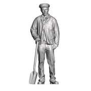 A fireman with firing shovel