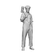 A slate worker with splitting mallet