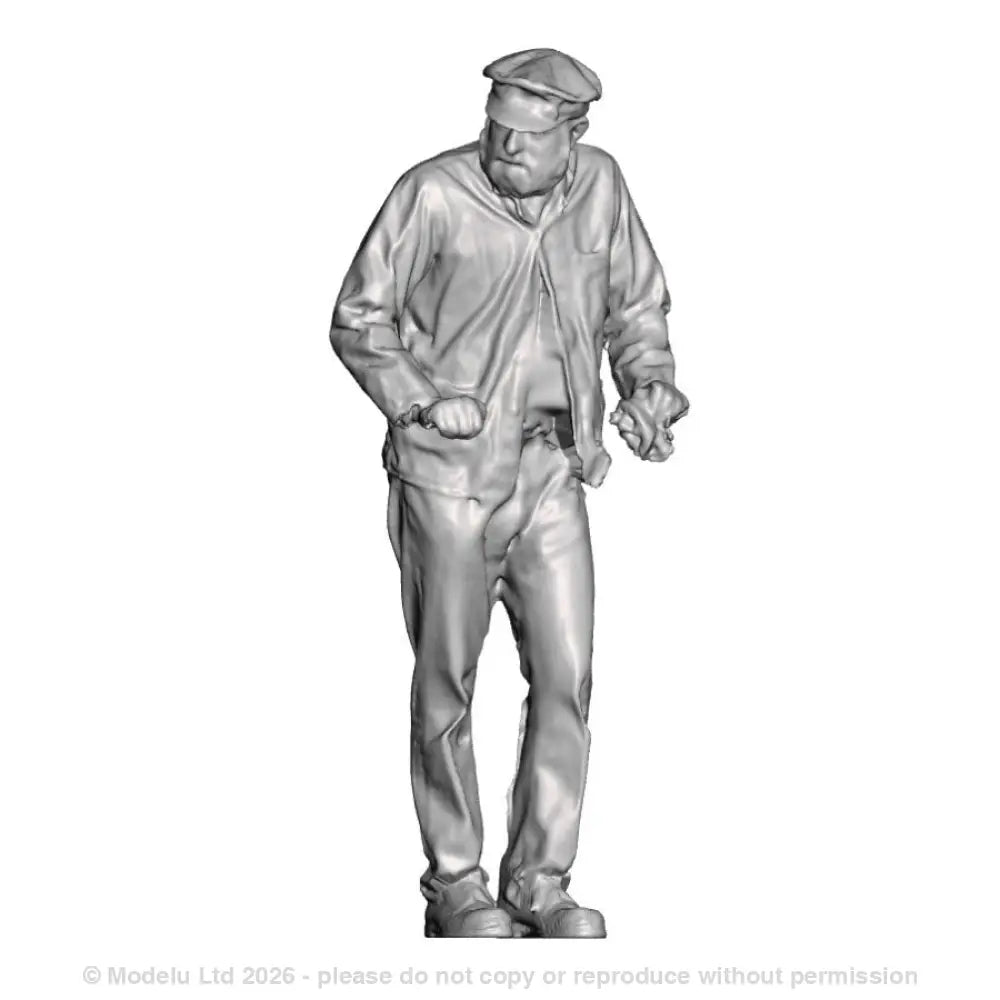 A loco crew man leaning