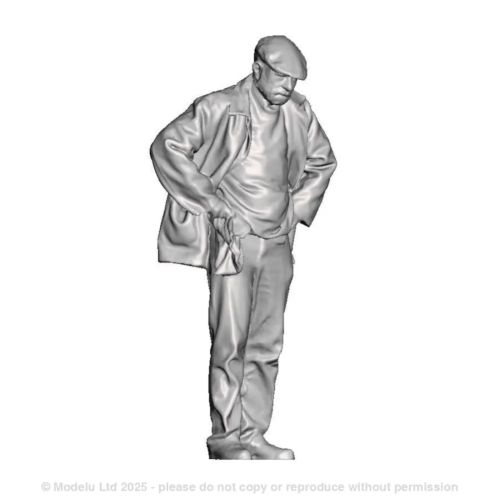 A workman in donkey jacket