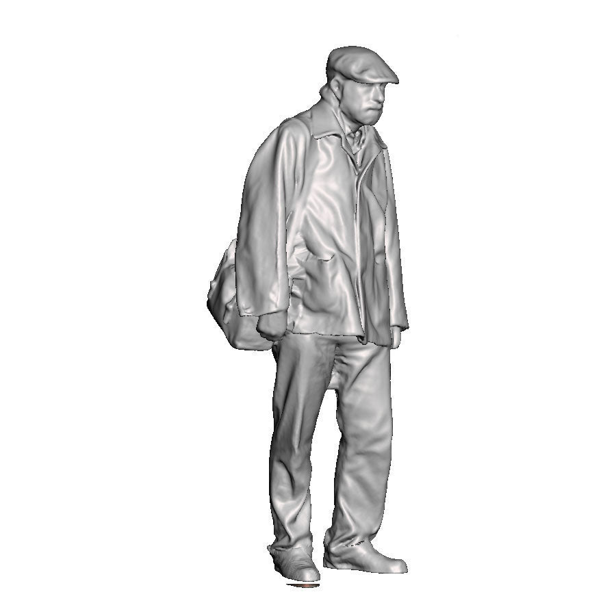 A workman in donkey jacket