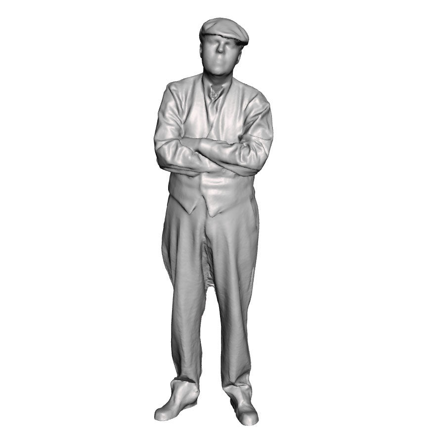 A workman with arms crossed