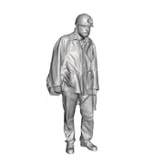 A miner with knapsack and lamp