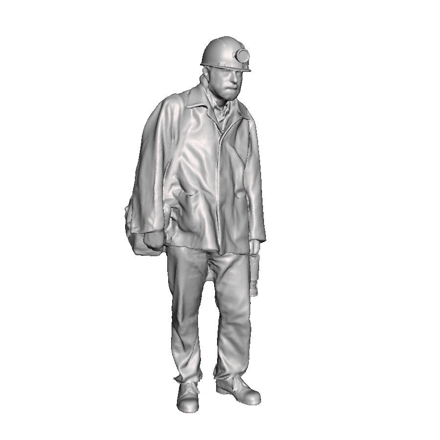 A miner with knapsack and lamp