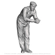 A loco crew man leaning