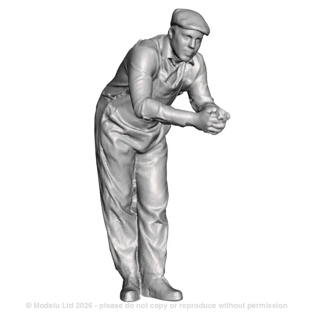 A loco crew man leaning