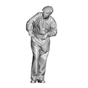 A loco crew man leaning