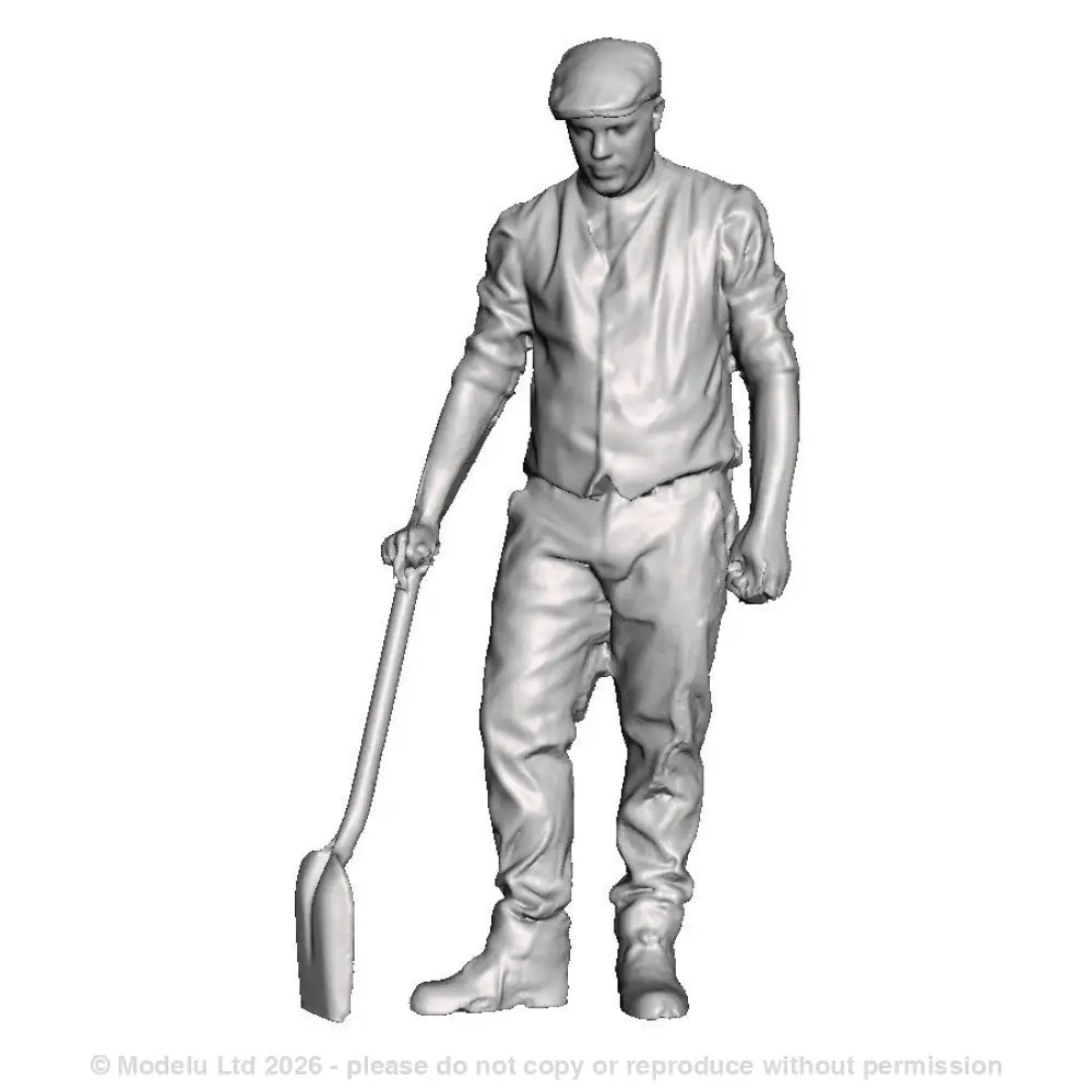 A fireman with firing shovel