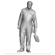 A fireman with firing shovel