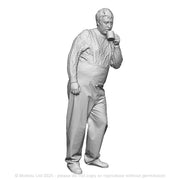 Crew leaning with drink