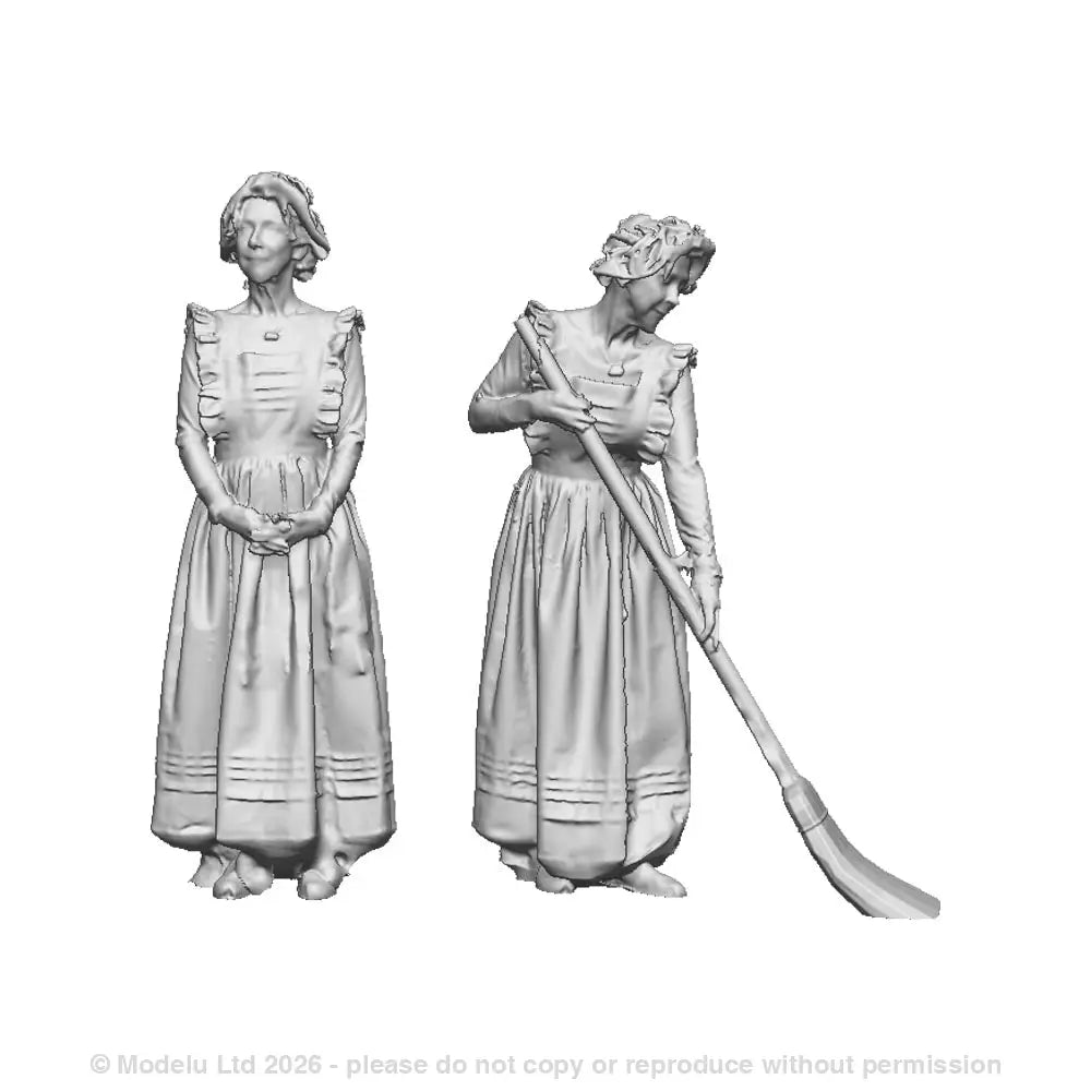 A pair of female servants