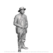 An Edwardian man wearing a boater hat