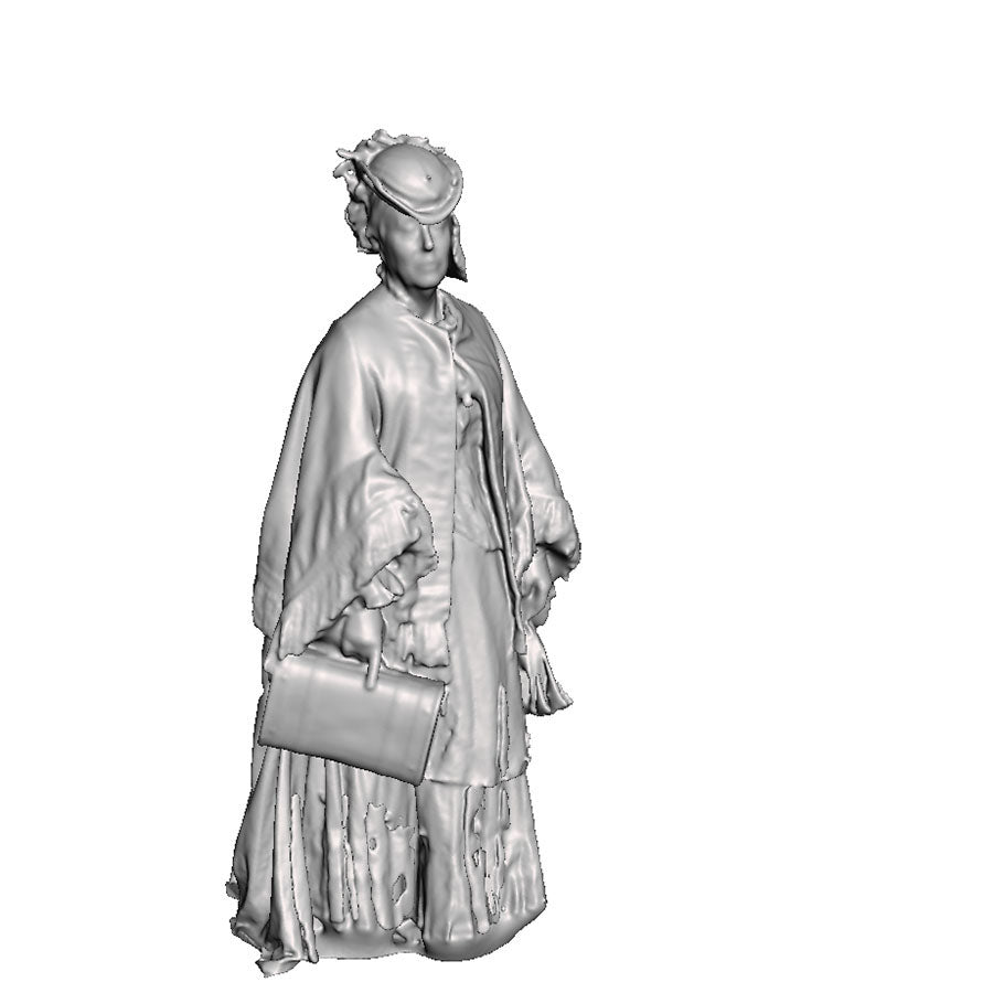 A female figure in late Victorian era dress