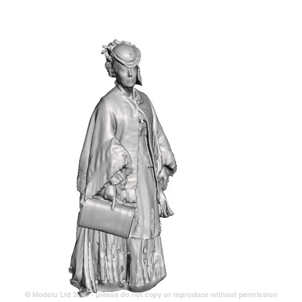 A female figure in late Victorian era dress