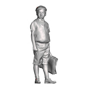 A school boy with satchel