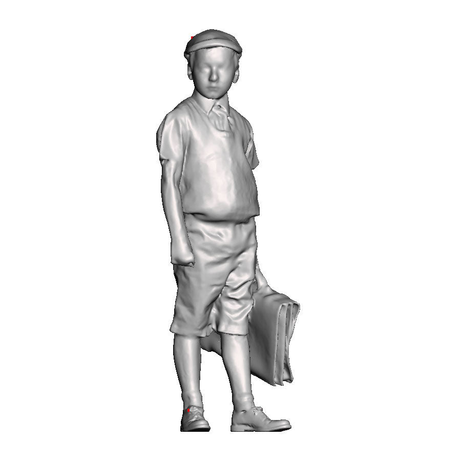 A school boy with satchel