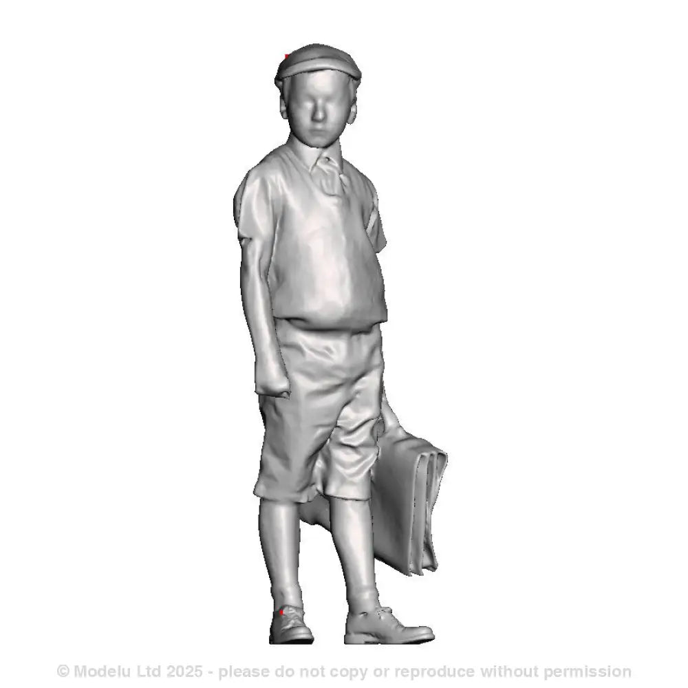 A school boy with satchel
