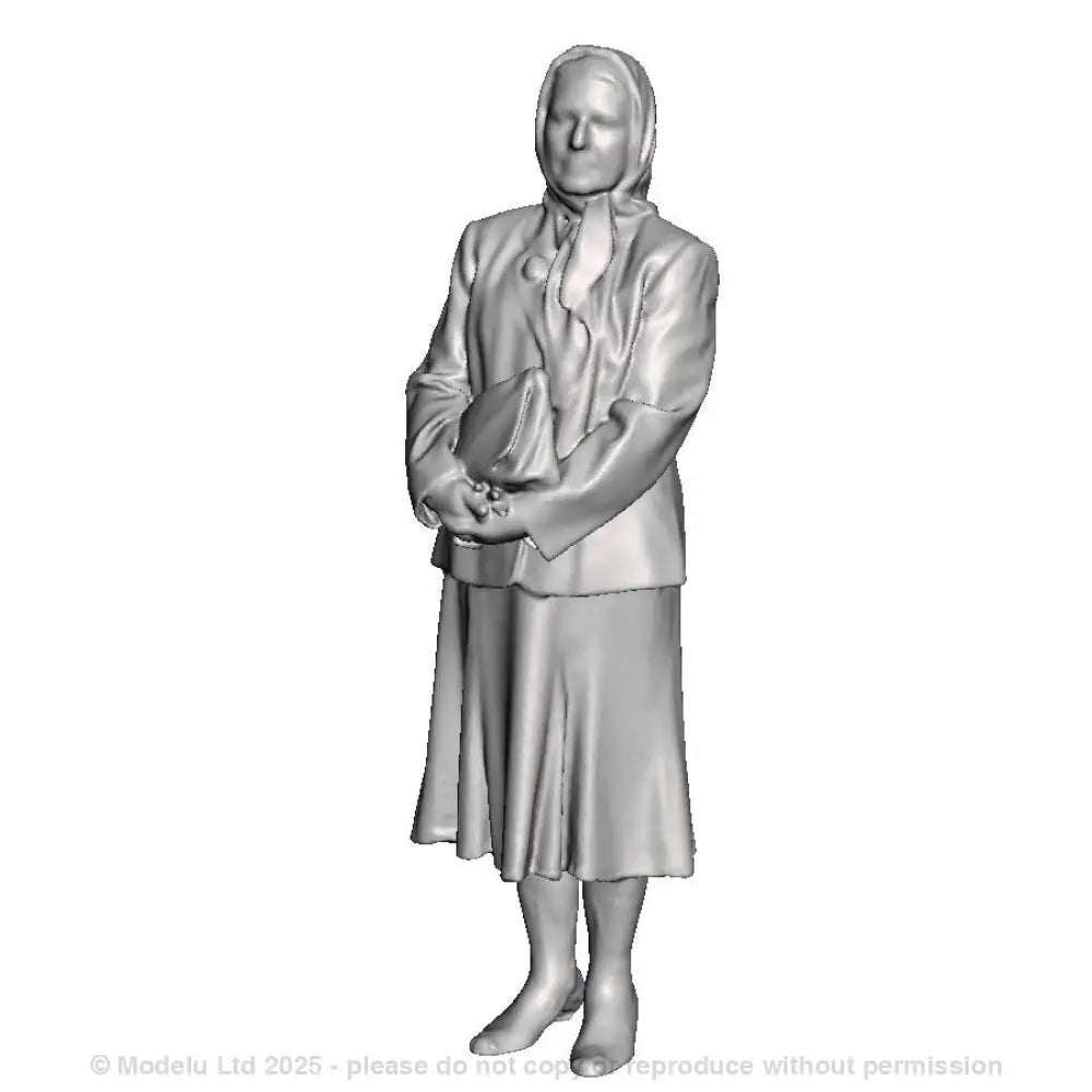 A female figure wearing a headscarf