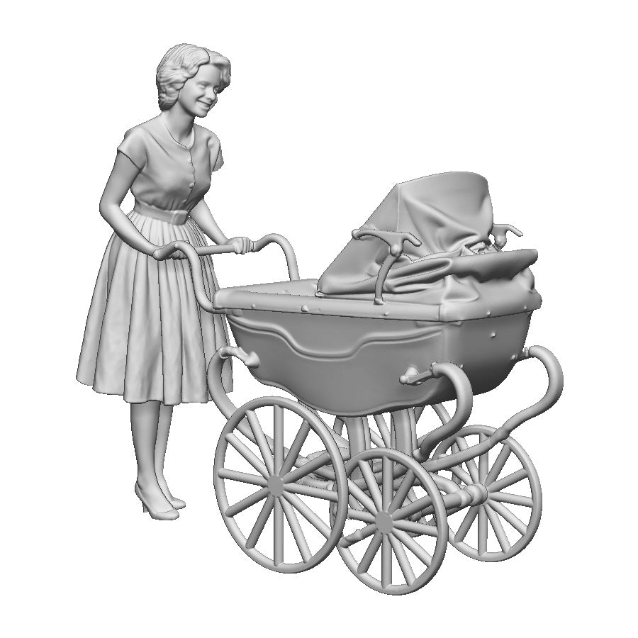 1605 Woman with Pram