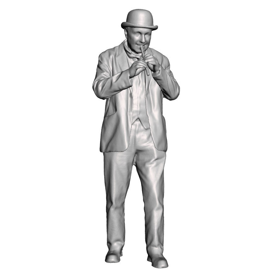 A male whistle player