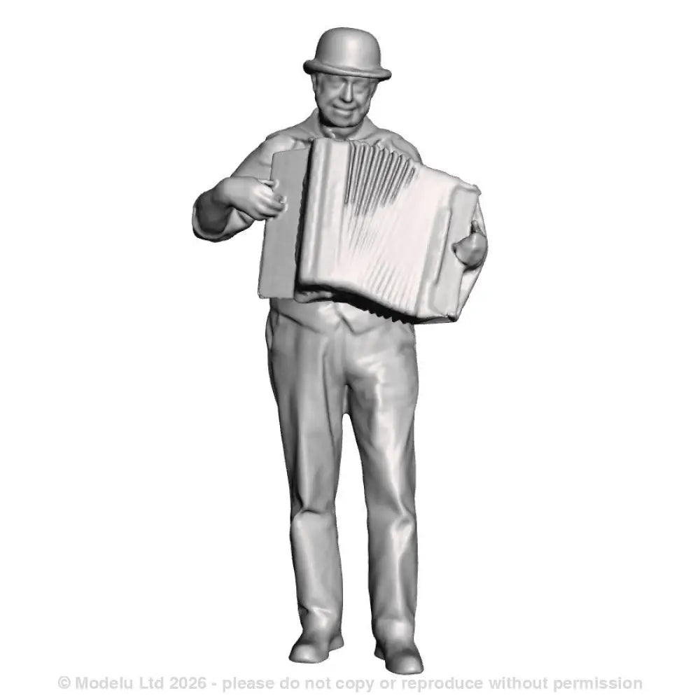 A male accordion player