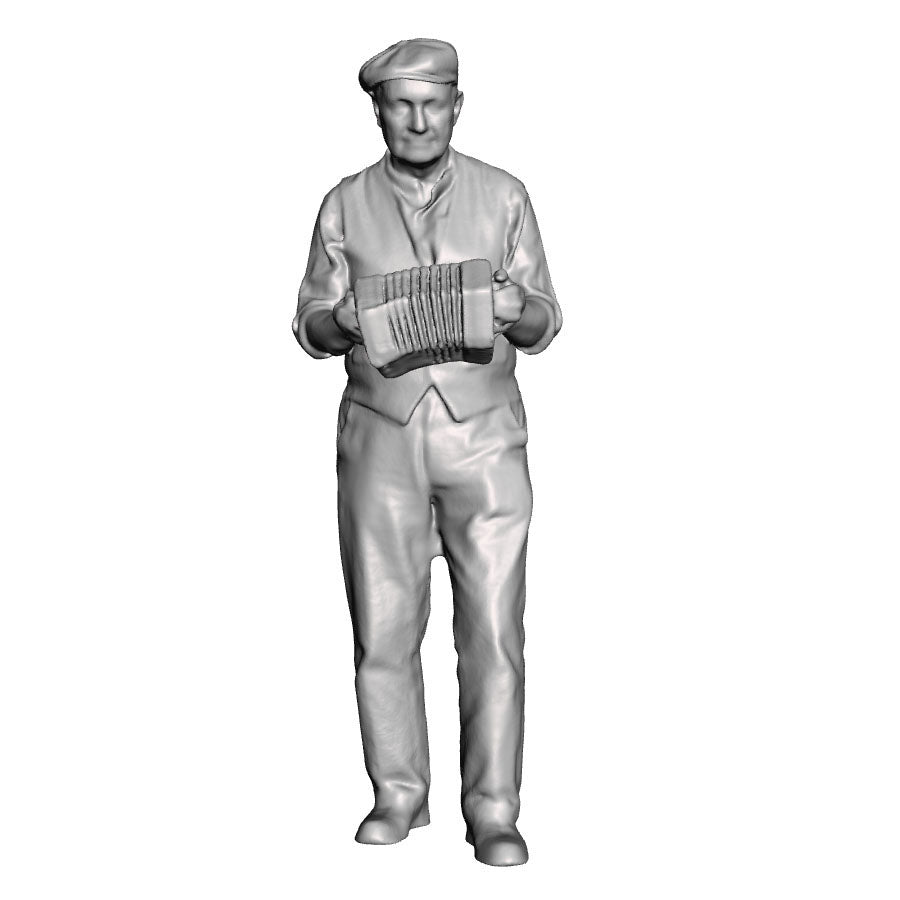 A male concertina player