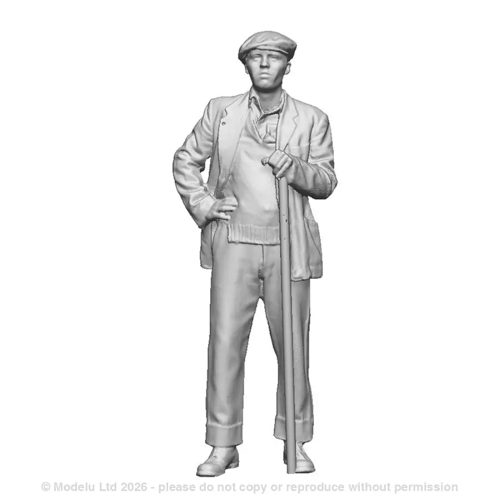 A farmer with walking stick