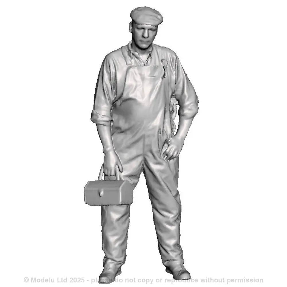 A workman with toolbox