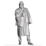 A male figure wearing cape and deer stalker