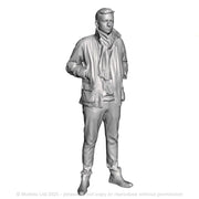 A male figure wearing a scarf