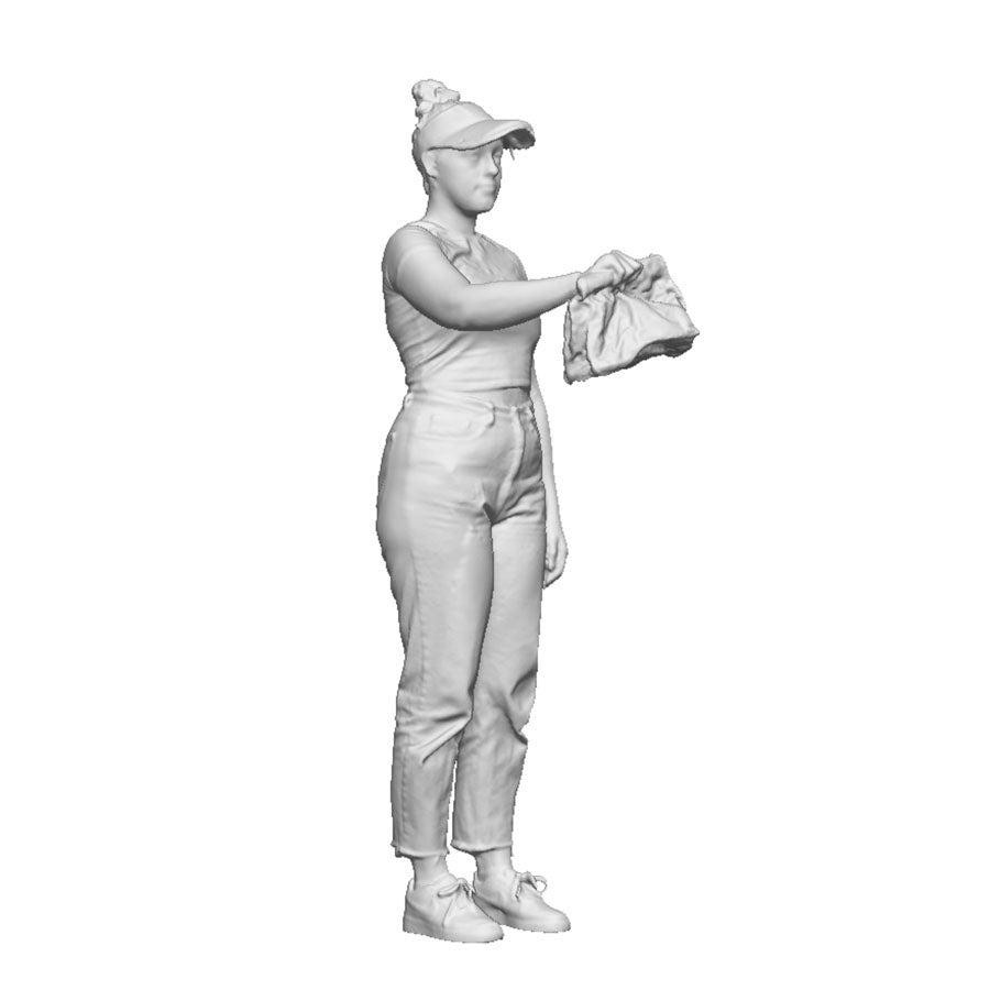 A female serving a food order