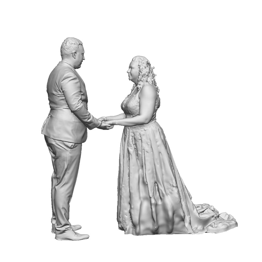 A male and female wedding couple